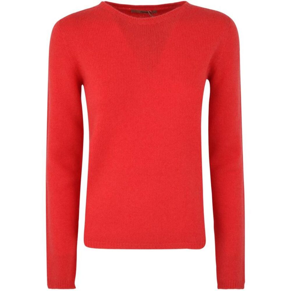 NUUR Women's Long Sleeve Crew Neck Sweater Women RED Sweaters & Knitwear